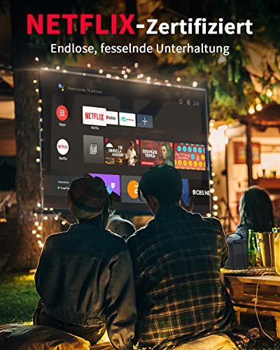 Mini Beamer ETOE D2 Pro, Native 1080P FHD, Bluetooth und Android TV
