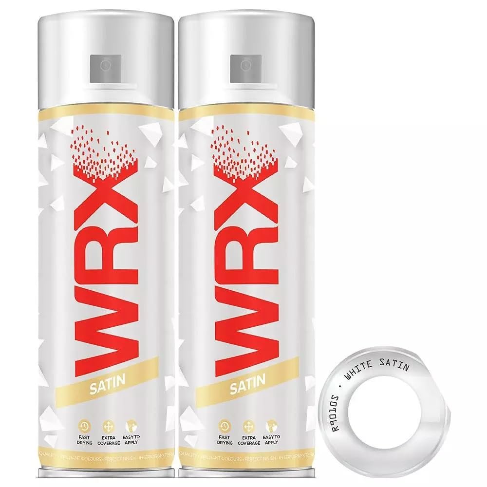 WRX 7016 Aerosol Spray Paint - Anthracite Grey ALS (Multi Purpose Fast Dry 400ml) (2, Satin White)