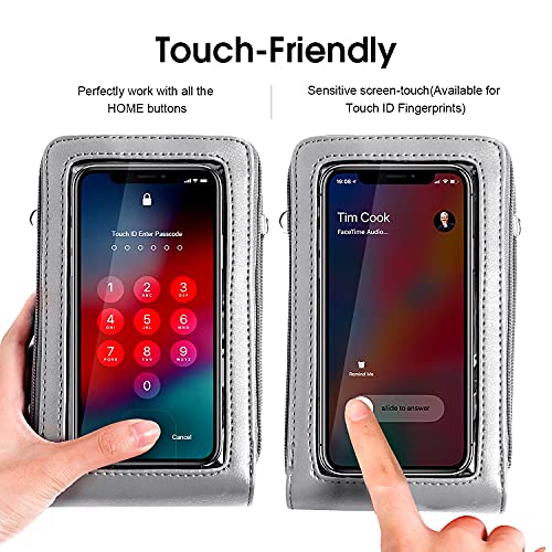 Image of Crossbody Cellphone Purse Women Touch Screen Bag RFID Blocking Wallet Handbag Shoulder Strap