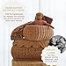 BEBE BASK The Original Scalloped Basket Set Of 2 - Small Scallop Basket - 15 x 10 x 6 In - Hand-Woven & Award-Winning - Elegant Wicker With Scalloped Edge Lid - Nursery Storage - (Mocca)