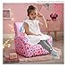 Idea Nuova Disney Minnie Mouse Toddler Nylon Bean Bag Chair with Piping & Top Carry Handle, Large