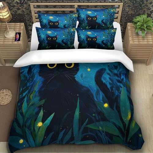 Housse de couette imprimé 3D léger parure de lit microfibre - 5