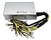 Switching Power Supply for Bitmain AntMiner L3+ S9 T9 (Model Number: APW3++-12-1600-A3), Wide Voltage Design, 1200W / 1600W, 10 of 6-pin PCIe Connectors