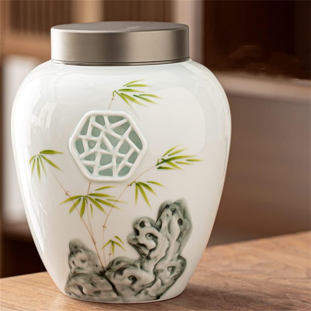 Ceramic tea pot storage tank travel portable airtight spice coffee sugar cone