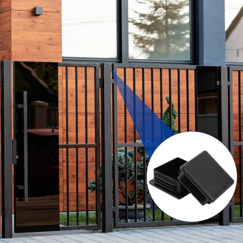 12 Stück Lamellenstopfen für Vierkantrohr 25x25 mm Rohrstopfen Schwarz Quadratstopfen Kunststoff Endstopfen Quadratisch Fußkappen zur Stühle Regale Rohrabdeckung