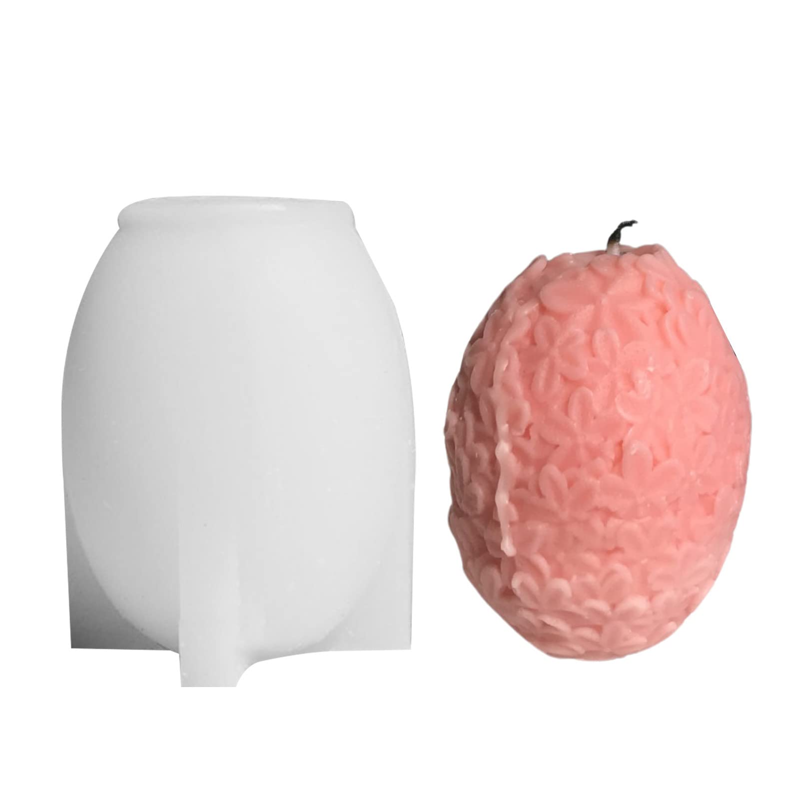 2 Stampo per Candele a Forma di - Stampo per Candele in Silicone a Forma di Palla di Fiori - Facile da Realizzare in Silicone Fai da Te, Ornamento di Fiori, Decorazione da Parete