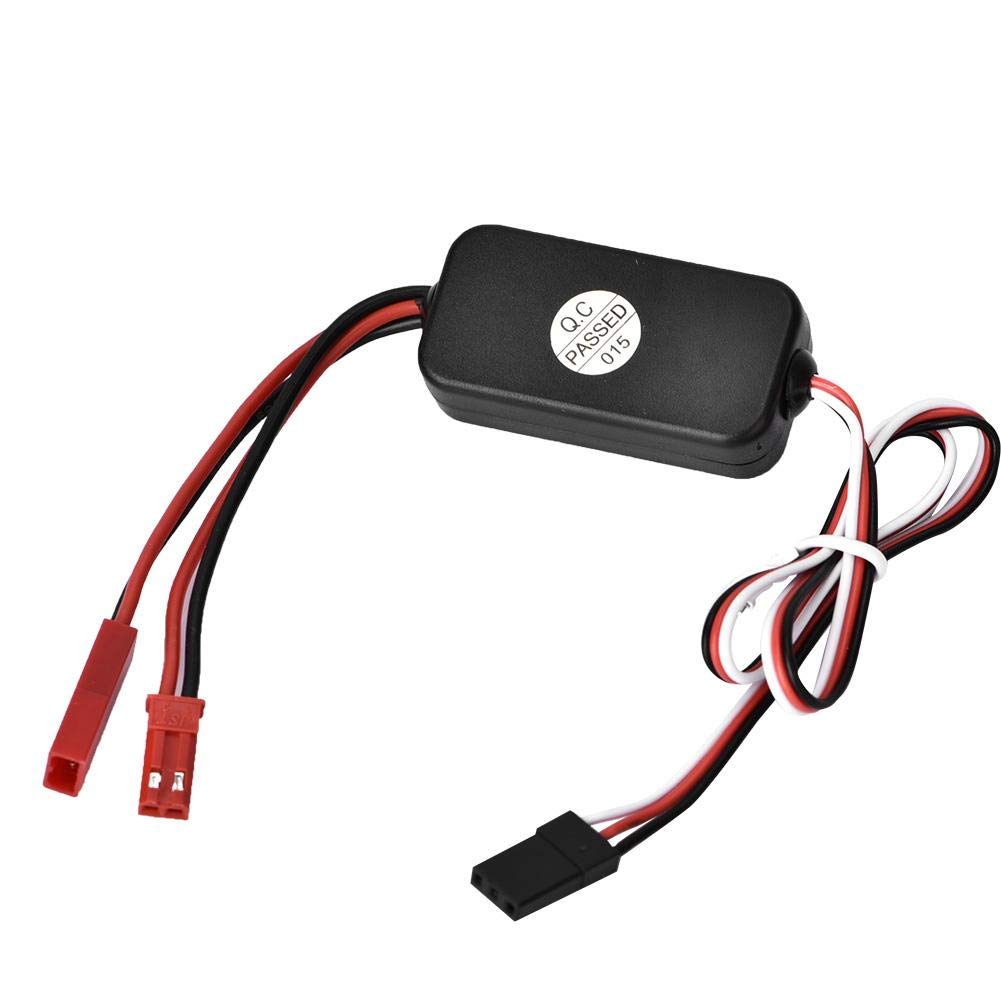 Dilwe Interruptor eléctrico de coche RC, interruptor de receptor de coche de control remoto accesorio de pieza de repuesto para coche RC 1:10