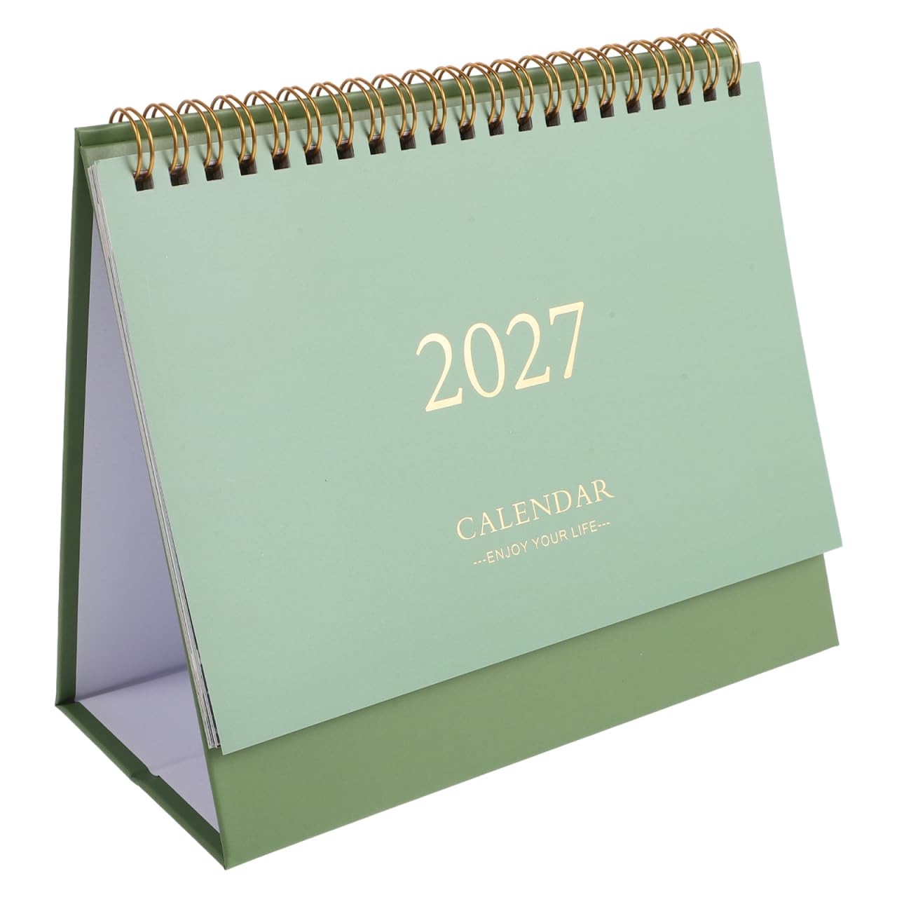 Didiseaon Desktop Calendar 2027: Portable Monthly Flip Planner Green - Small Standing Desk Calendar For Office, School, Home Use 8. 46x7. 48x3. 74in