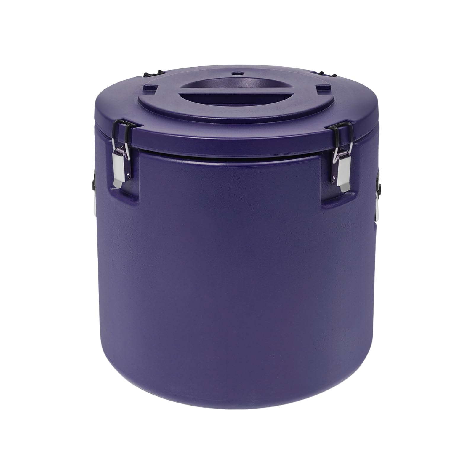50L/13.21Gal Insulated Soup Pan Carrier, Portable Commercial Hot & Cold Box Food Warmer, Large Insulation Barrel Cooler Carrier Stainless Steel Lining with Lid, Blue
