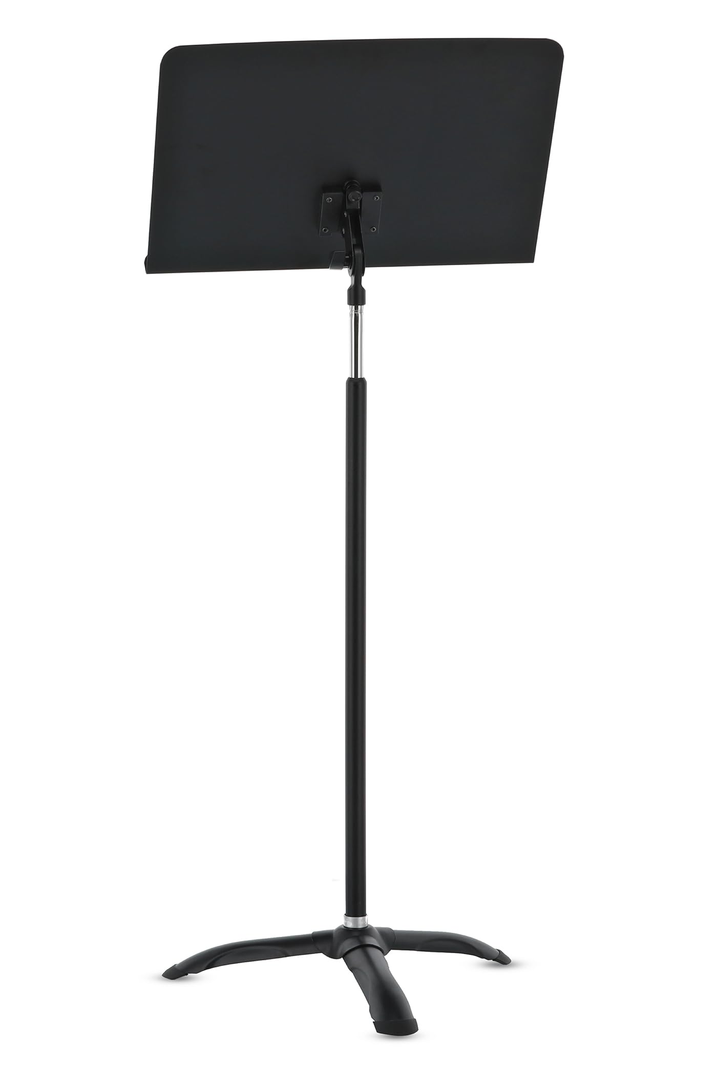 GEWA Pupitre d'orchestre - Métal - Plateau plein - Socle en métal plein stable - Réglage en hauteur par mécanisme à ressort - Extension chromée - Hauteur 105-160 cm - Poids 4,6 kg - noir