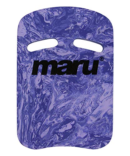 Maru Swimming Kickboard (Dark Purple/Purple) Buoyant Foam Swim Float for Kick Strength & Technique L42xW28cm Easy-Grip Non-Chafing Swimming Float for Children & Adults (6+) Trusted by Coaches