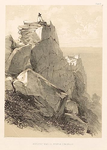 Tableau Illustrated Excursion in Italy par Edward Lear impression d'art mural vintage 60x90cm