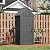 Fancyango Outdoor Resin Storage Shed, Upgrade Durable Storage Cabinet with Removable Shelves and Lock Ring, Reinforced Floor, All-Weather Construction for Garden Patio Lawn (Black)