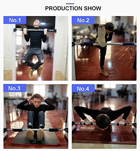 Doorway Chin Up Bar Horizontal Bar Pull Up Bar Exercise Bar With Locking Mechanism Upper Body Workout Bar For Home Gym Fitness Adjustable Width 29.5"-68.9" (Size : 92-124Cm/36.2"-48.8") #TOP4