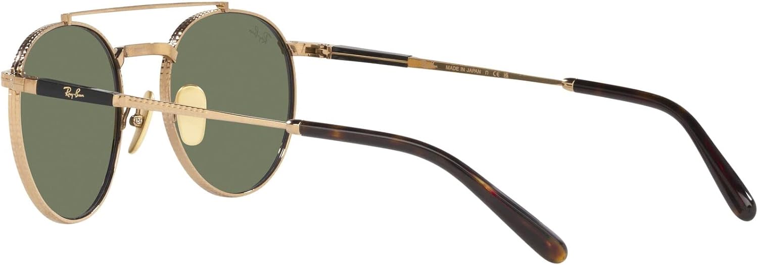 Ray-Ban Rb8237 Round Ii Titanium Sunglasses Gold/Green 50 Millimeters image 5 of 7 B09WJHG7GS