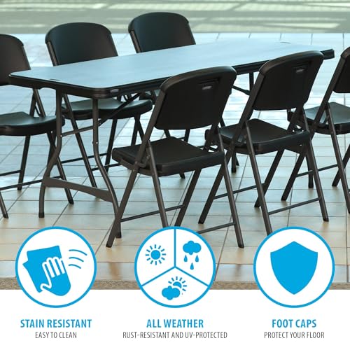 Lifetime 6-Foot Nesting Folding Table, Commercial, Black - Image 7