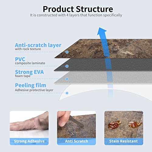 Image of Art3d 102-Pack Peel and Stick Backsplash, Stick on Subway Tile, Rust Slate