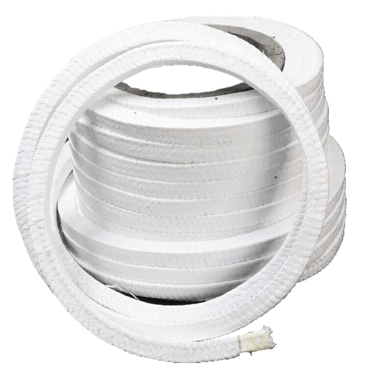 PTFE Sealing Strip PTFE Gland Packing Rope Oil-Free Corrosion-Resistant 4mm~30mm (20mm*20mm,Length1M)