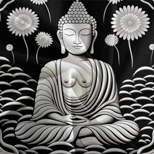 Housse de couette Bouddha microfibre anti-plis avec fermeture éclair pratique - 8