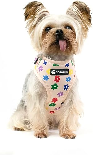 Miniatura 4 de Coowone Juego de arnés y correa para perro con dispensador de bolsas de excrementos, malla suave ajustable y arnés para perro sin tirones para