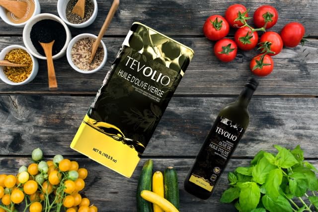 Miniatura 3 de TEVOLIO Aceite de oliva virgen 5 litros 100% puro y prensado en frío, rico en antioxidantes y grasas saludables, versátil y de primera calidad,