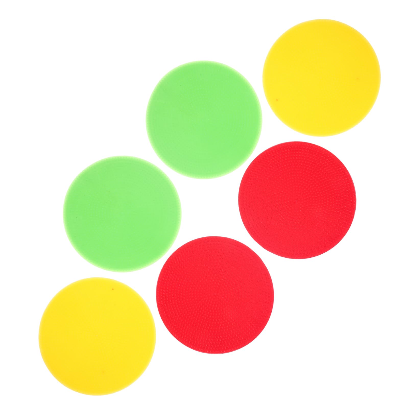 BESPORTBLE 6Pcs Soccer Training Marker Discs Bright Visual Training Supplies for Football Basketball and Sports Drills Lightweight and Durable Design for Athletes and