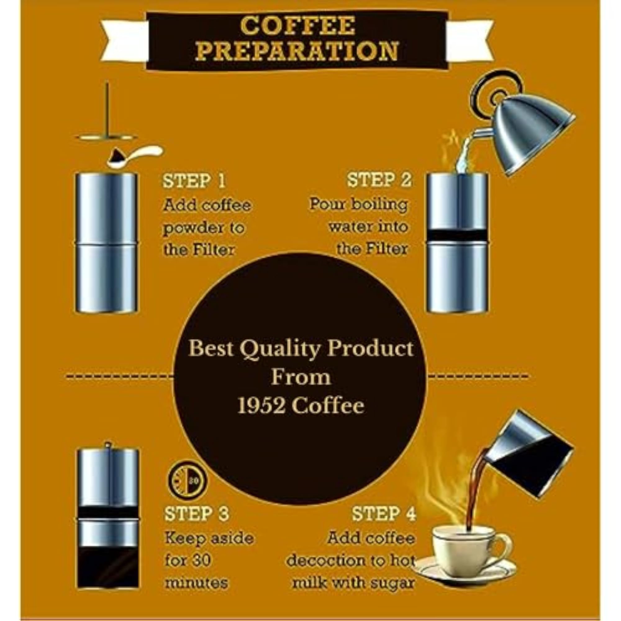 South Indian Coffee Filter, Stainless Steel
