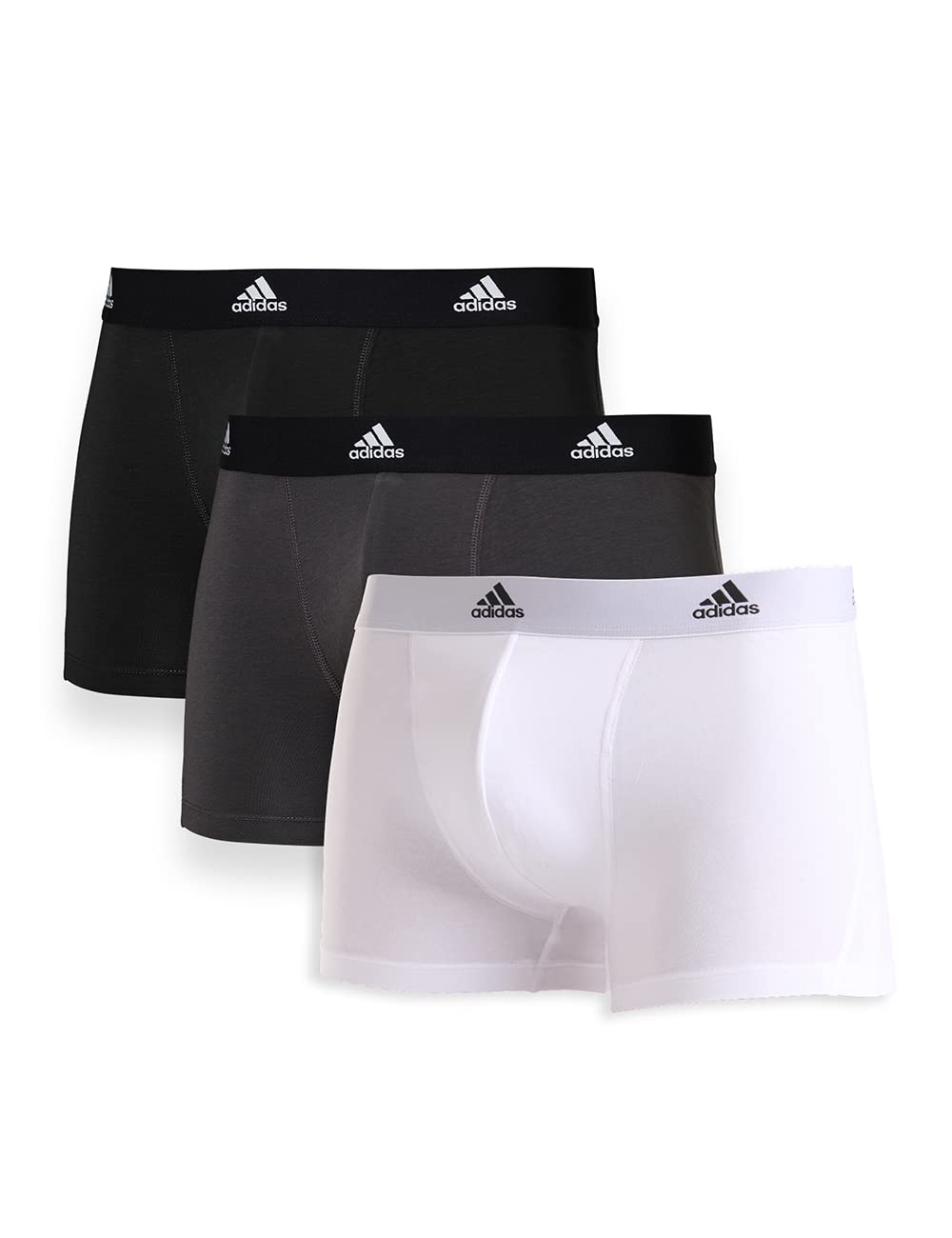 adidas Herren Trunk (3PK) -Active Flex Cotton 4A1M02 Underwear, 917 Assorted, XL (Pack of 3)