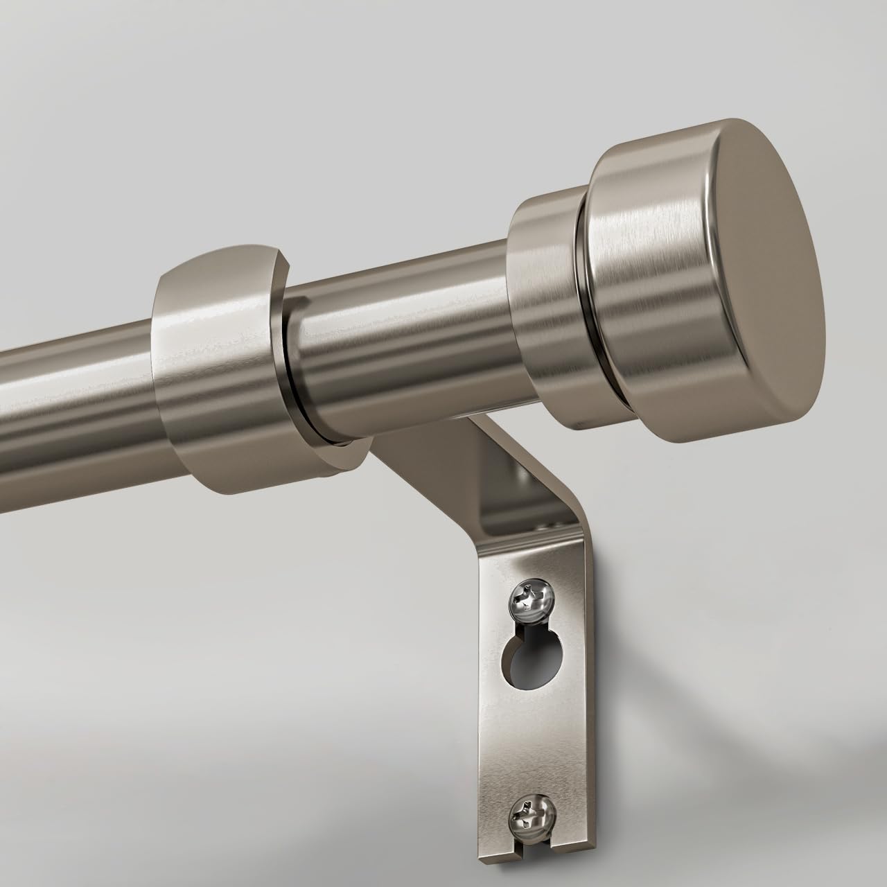 Photo 1 of Lootkell Adjustable Curtain Rods (16"-60", Brushed Nickel)