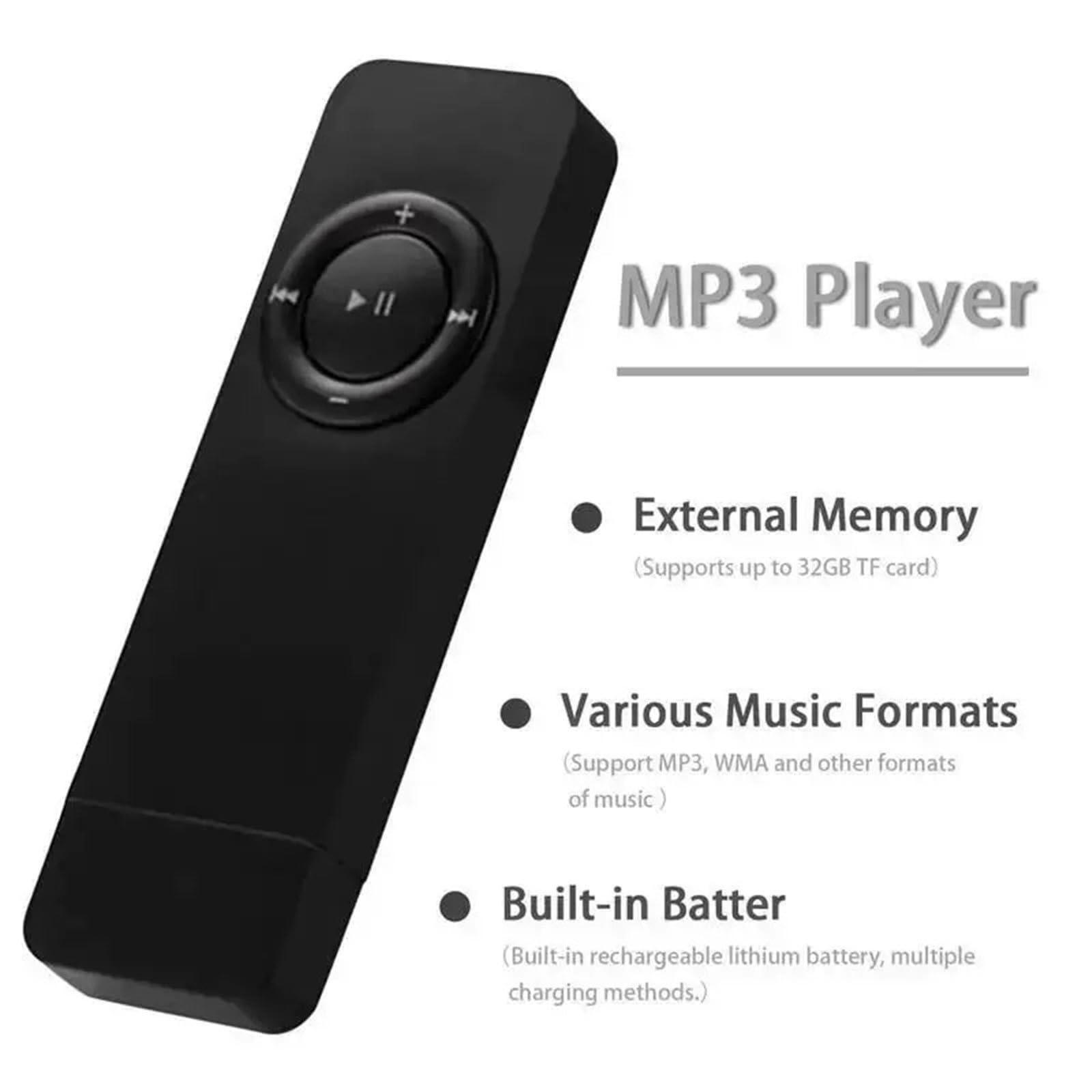 MP3-muziekspeler, MP3-spelermedia met draagkoord om naar muziek te luisteren(blauw