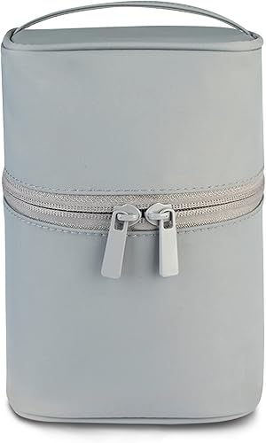 Miniatura 8 de Gloppie Bolsa de maquillaje, bolsa de cosméticos de viaje, soporte portátil para brochas de maquillaje, estuche de maquillaje negro, resistente al