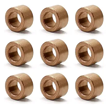 Aicosineg Bearing Sleeve Self-Lubricating Bronze Sintered Bushings Plain Bearings Wear Resistant Oiled 0.39