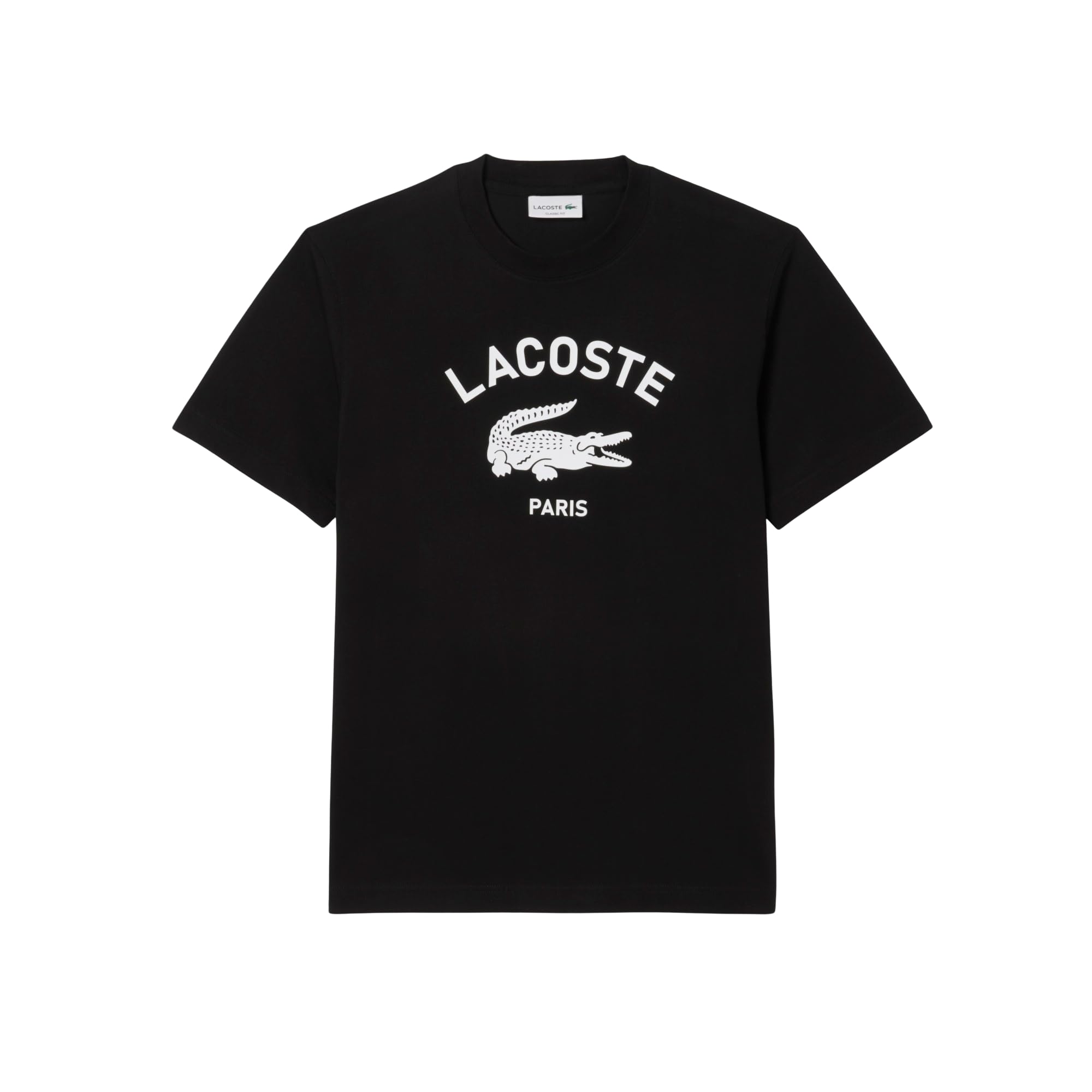 

                                                    Lacoste Men's Signature Print Cotton T-Shirt, Blac