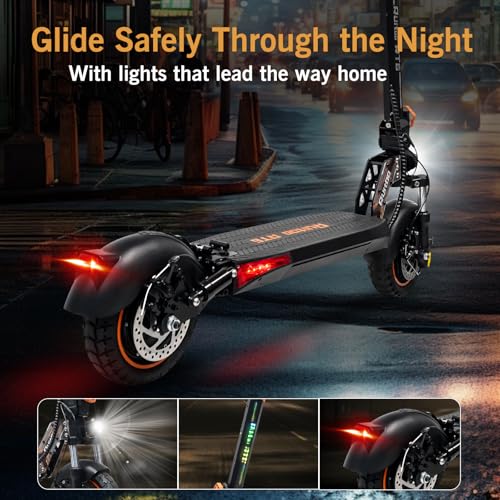 Image of Fast Electric Scooter Adults, 1200W /5600W Off Road E Scooter, 35 /50 Miles Long Range, 35 /50 MPH Top Speed, 10 /11 inch Tires, Foldable Kick Scooter for Adults and Teens with Dual Suspension