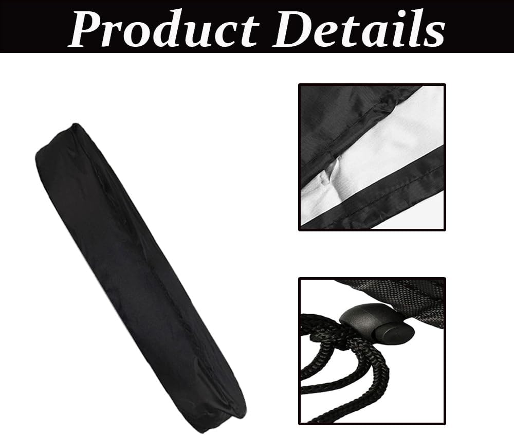 8ft Oval Stock Tank Cover, Ice Water Therapy Ice Bath Cover Cold Water Cover,Oval Stock Tank Waterproof Rip Proof Tough Keeps Tanks Clean,Black image 3