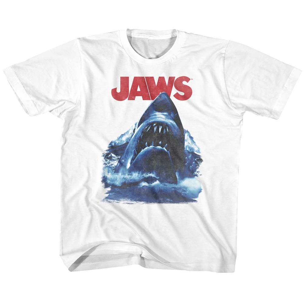Jaws 70s Classic Horror Movie Shark Logo Image Toddler Short Sleeve T-Shirt Graphic Tee