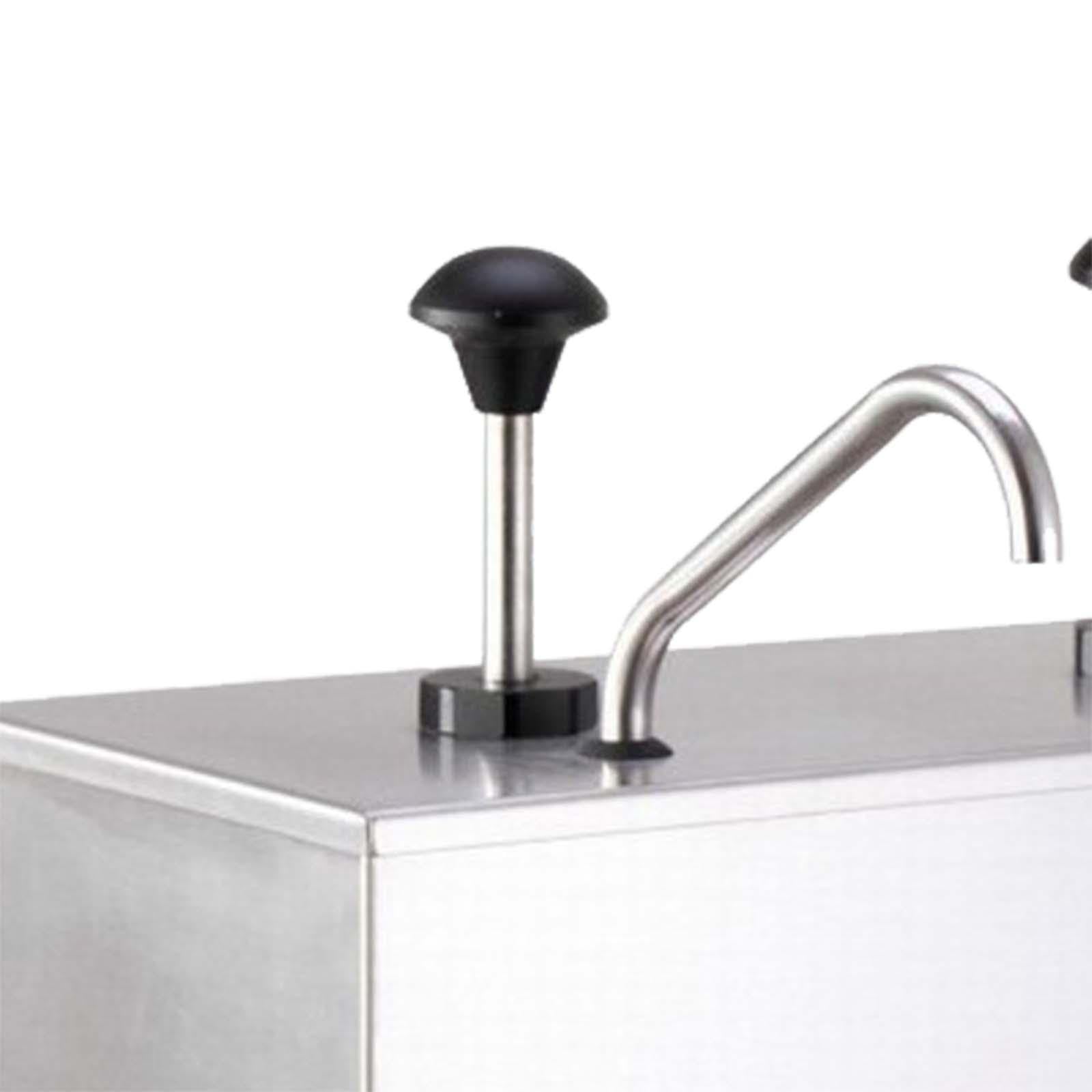 Dispensador de Salsas con Bomba, Estación de de Condimentos, Herramienta Manual de Acero Inoxidable, Práctica.