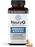 NeuroQ Memory & Focus - Boosts Cognitive Performance & Healthy Brain Function - Neuroprotective Formula by Dr. Dale Bredesen - Gotu Kola Ginkgo Phosphatidylserine Coffee Fruit & Propolis - 60 Capsules 60 Count (Pack of 1) Original