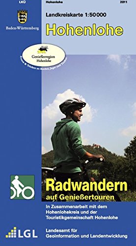 Landkreis Hohenlohe: Radwandern auf Genießertouren (Landkreiskarte)