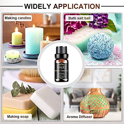 Essential Oils, Floral Scents Oils Gift Set, Rose, Jasmine, Gardenia, Cherry, Pure Essential Oils For Diffuser For Home, Massage, Soap & Candles Making, 4Packx10Ml #TOP2