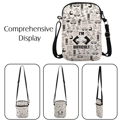 Snow Skiing Gift for Skier I'm Difficult Crossbody Bag Family Ski Trip Gift3