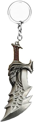 Llavero de espada de God of War, hacha de Kratos, hacha de Leviathan, llavero de juego de película, joyería conmemorativa