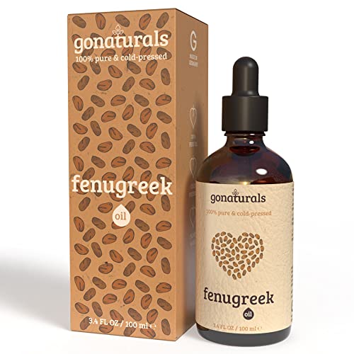 GoNaturals Aceite de Fenogreco Puro 100% Orgánico Prensado en Frío - Aceite Fenogreco Natural para...