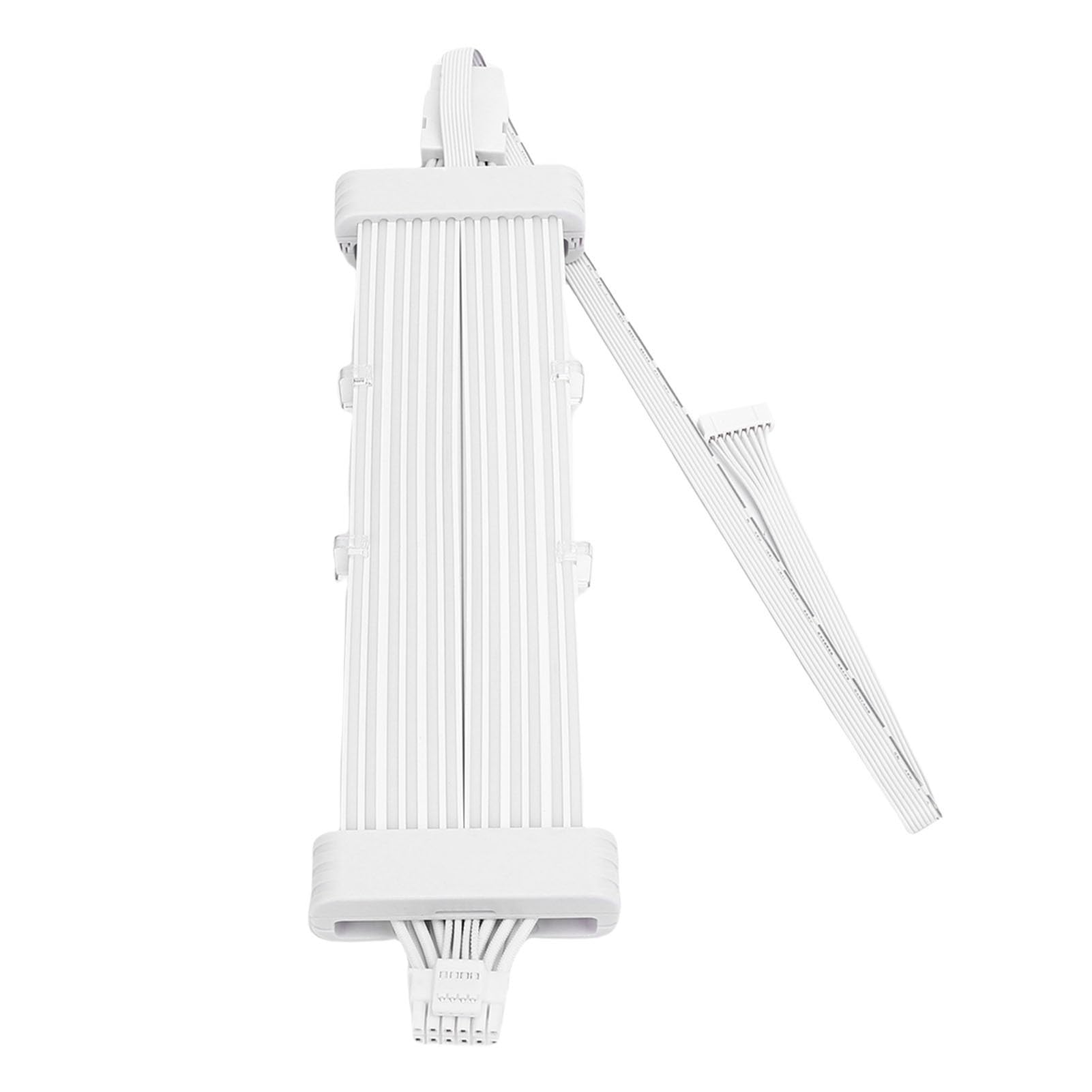 Câble PSU Argb PSU Doux et Très Flexible, 120 Perles LED, Effet de Lumière Météore Unique, Matériau en Silicone, Technologie de Guidage de Lumière en Rangée, 16 Broches, 8 (GPU-16 Blanc #14)