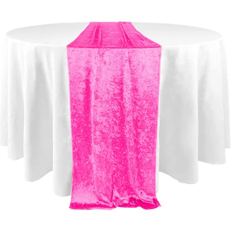 Elegant Event Essentials, Crushed Velvet Party Long Table Runner, for Spring Party Wedding, Reception, Banquet