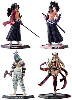 Xinchangda 4Pcs/set Anime Action Figure Tsugikuni Yoriichi/Kokushibo/Gyutaro/Ume Daki Figurine 30CM Limited Edition PVC Statue Model Collectible Model Toys Kid Gift