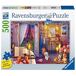 Ravensburger Cozy Bathroom Jigsaw Puzzle – 500 Piece Large Format | Adult Friendly | Unique Softclick Technology for Perfect Fit | Vibrant & Glare-Free | FSC-Certified Sustainable Product