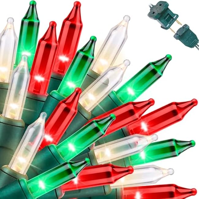 Orange Halloween Light, 100 Count 20FT String Light,120V UL Certified Orange String Lights, Plug in Brown Wire Fall Lights Waterproof for Spooky Thanksgiving Party Decor