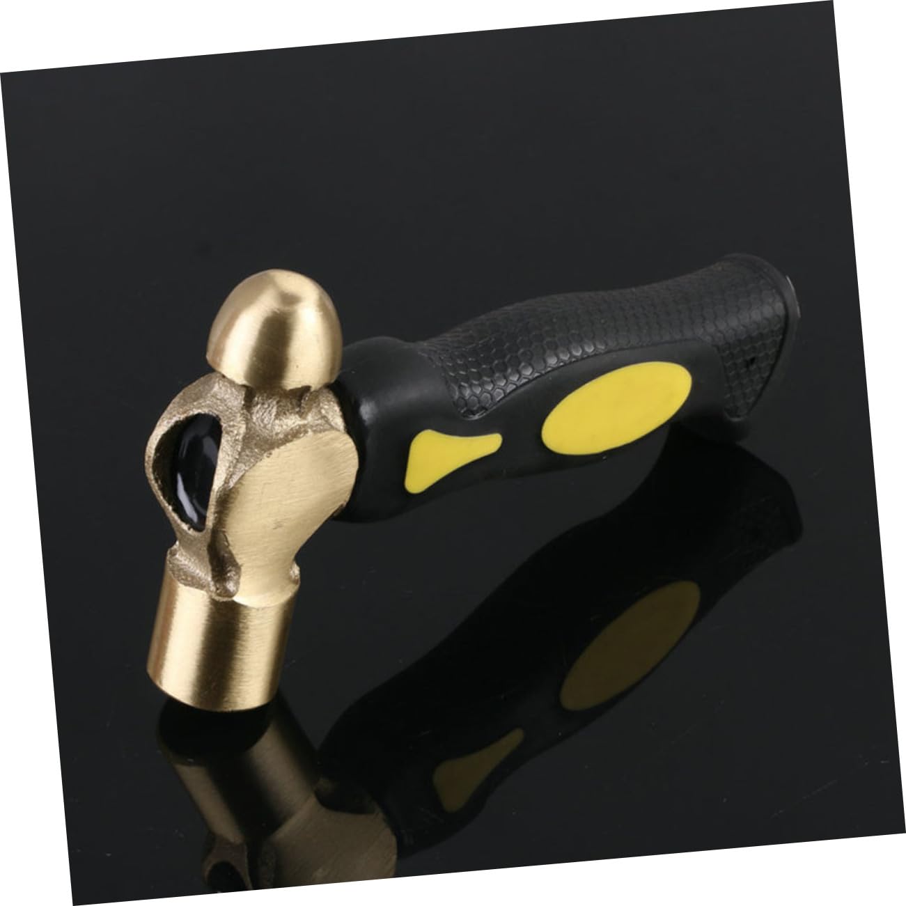 Hemobllo Martillo de Latón de Cabeza Redonda de 1 Libra para Bricolaje y Joyería, Diseño Creativo y Precisión Golpe para Reducir Desgaste