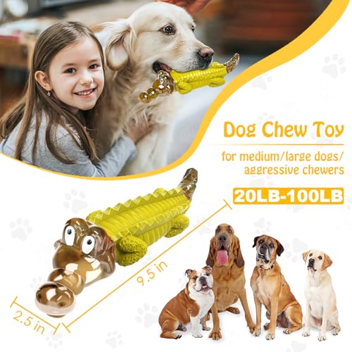 Image of Jeefome Indestructible Dog Chew Toys for Aggressive Chewers - Boredom and Stimulating Dog Toys for Small /Medium /Large Breed for Teeth Cleaning and Training